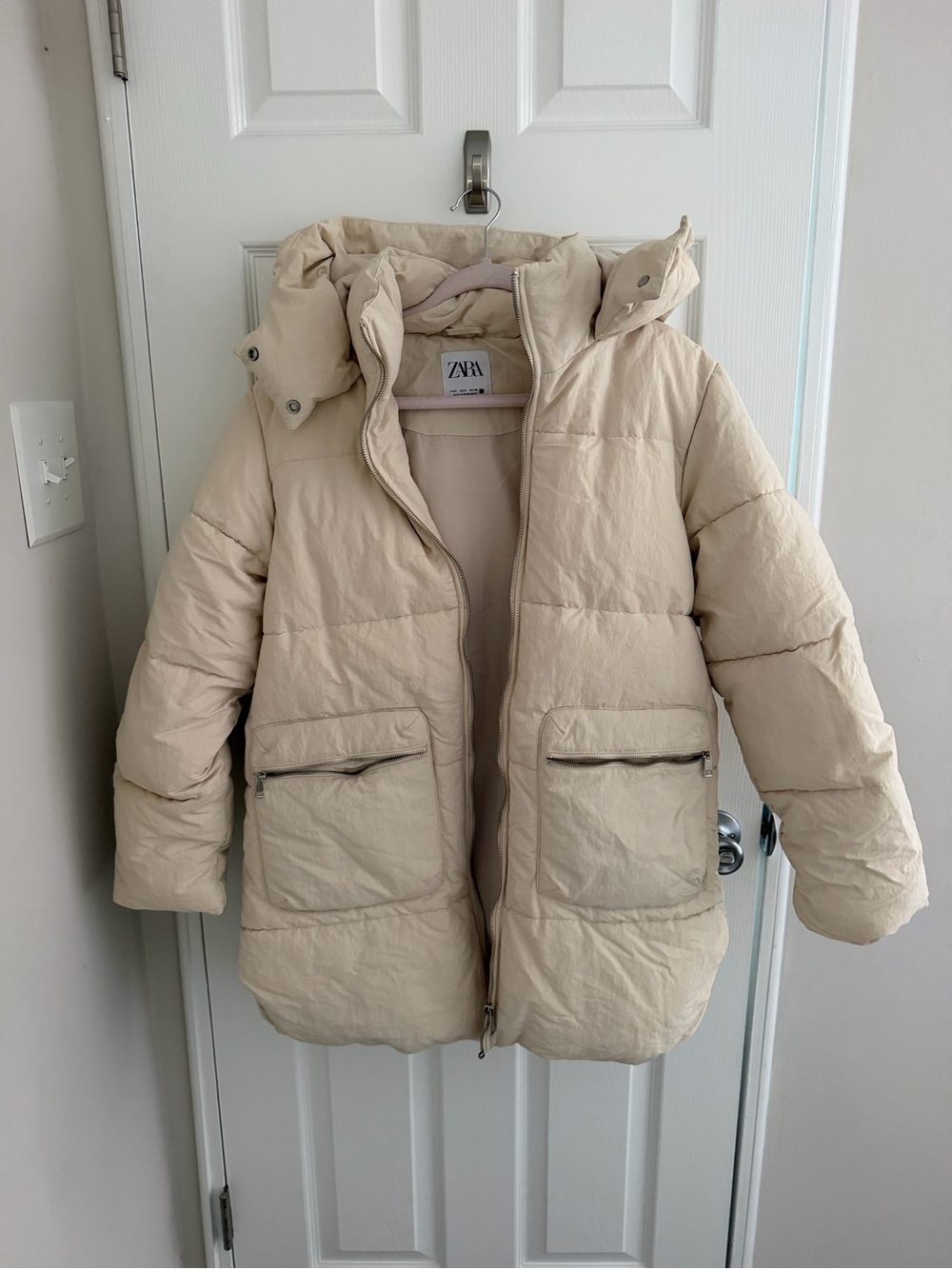 Zara Quilted Puffer Jacket with Hood